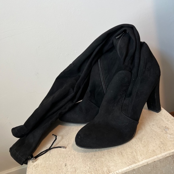 Sam Edelman - Kent Over the Knee Boot - Black Suede - Black - 9 - Picture 4 of 9